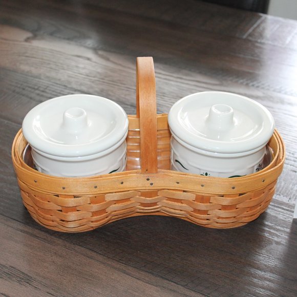 Longaberger BBQ Buddy Medium 2 One Pint Crocks Made in the USA - Picture 4 of 8